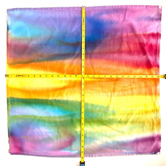 COPY - Furoshiki Hand Rainbow Hand Dyed Scarf or Gift Wrapping Cloth - Picture 2 of 6